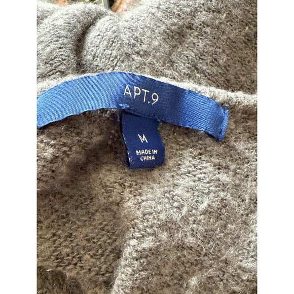 Apt 9 Women's Gray Sparkle Glitter Polka Dot Long Sleeve Sweater Size Medium - Picture 8 of 11